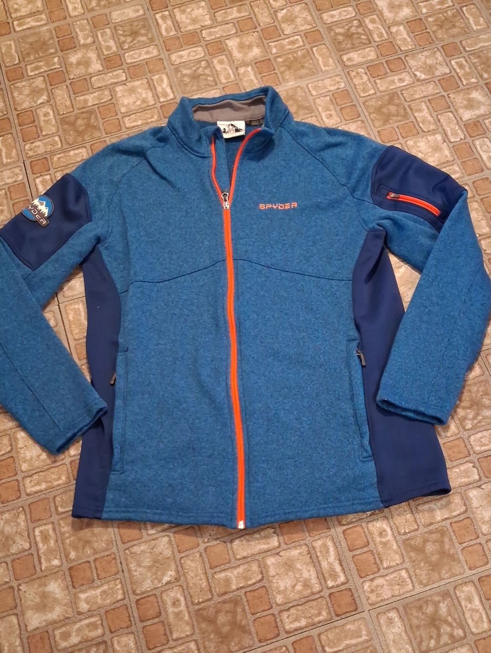 Spyder Blue Performance Jacket with Navy Panels Size Xlarge